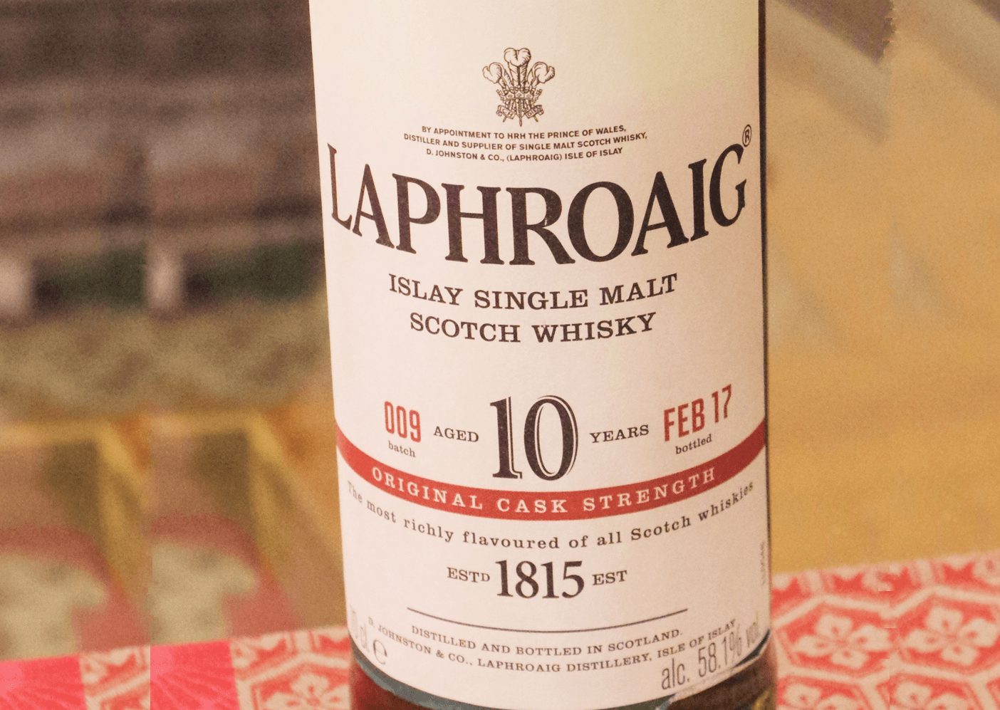 Laphroaig 10 years old, cask strength, batch 009: a special release in 2017