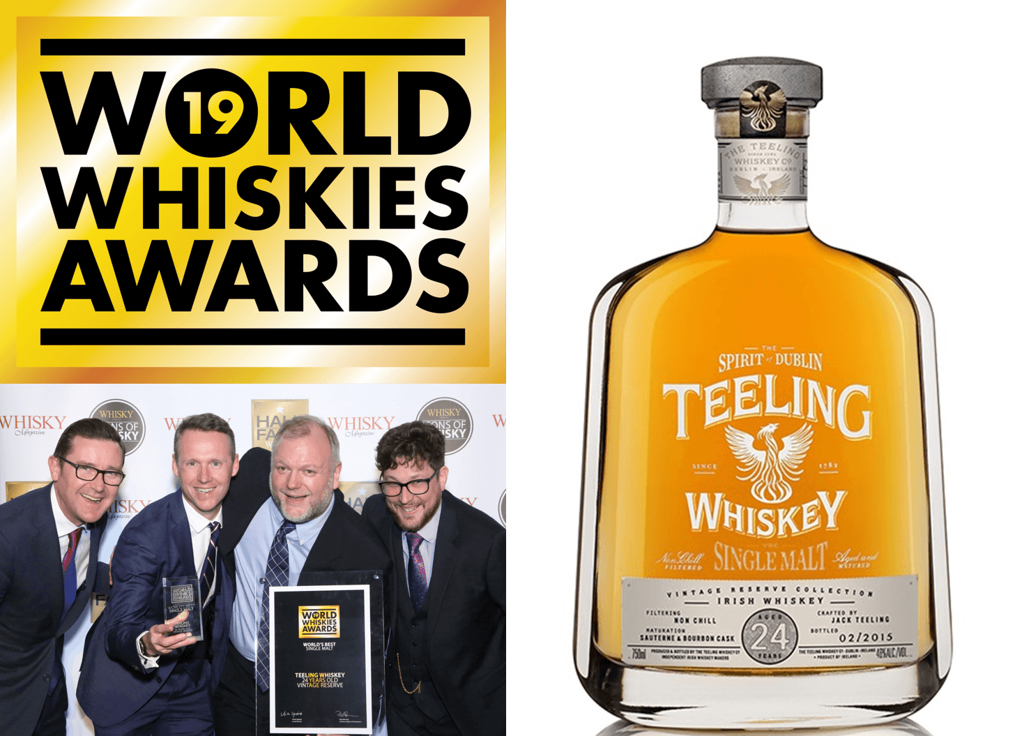 2019 World Whisky Awards:  an Irish whiskey crowned for the first time ever!