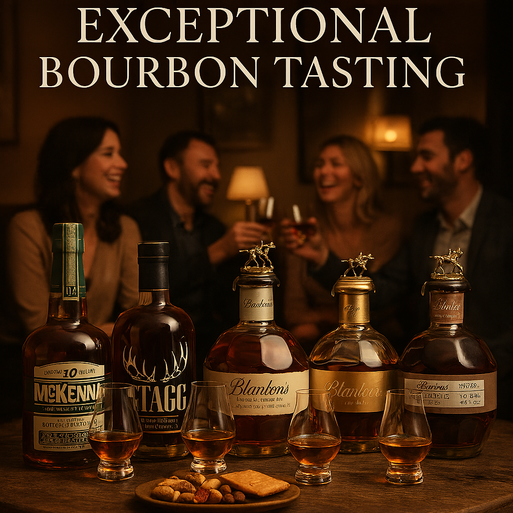 5 Exceptional Bourbon online tasting - enjoy the best! Includes the 3 Blanton's!